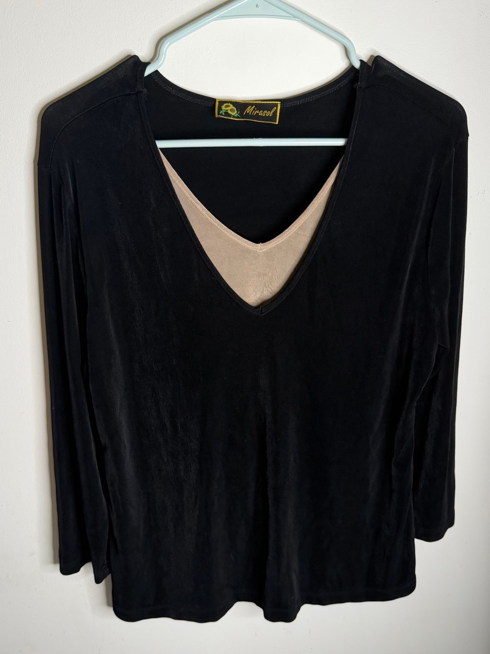 Y2K Marisol vintage black slinky knit top